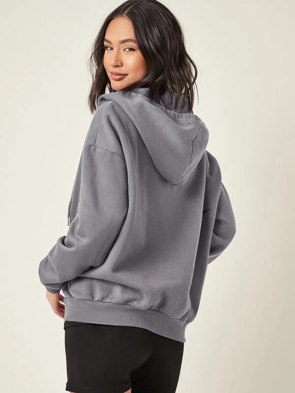 Gray Zipper Hoodie
