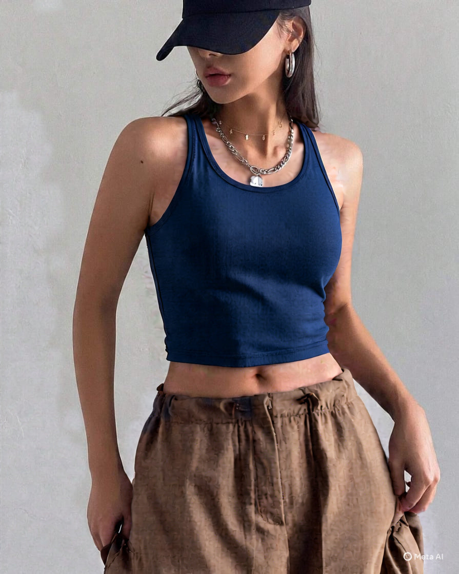 Navy Blue Tank Top