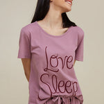 Love Sleep Printed  Night Suit
