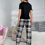 White Heart Printed Night Suit