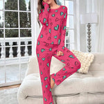 Heart Pattern Printed Night Suit