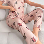 Monach Butterfly Printed Night Suit