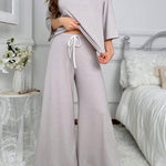 Grey Palazzo Style Night Suit