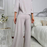Grey Palazzo Style Night Suit