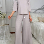 Grey Palazzo Style Night Suit