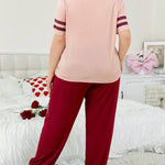 Two Heart Printed Night Suit