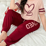 Two Heart Printed Night Suit