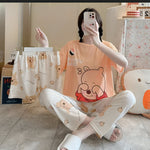 3 Piece Peach Shyness Nightwear