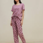 Love Sleep Printed  Night Suit
