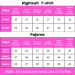Heart Pattern Printed Night Suit